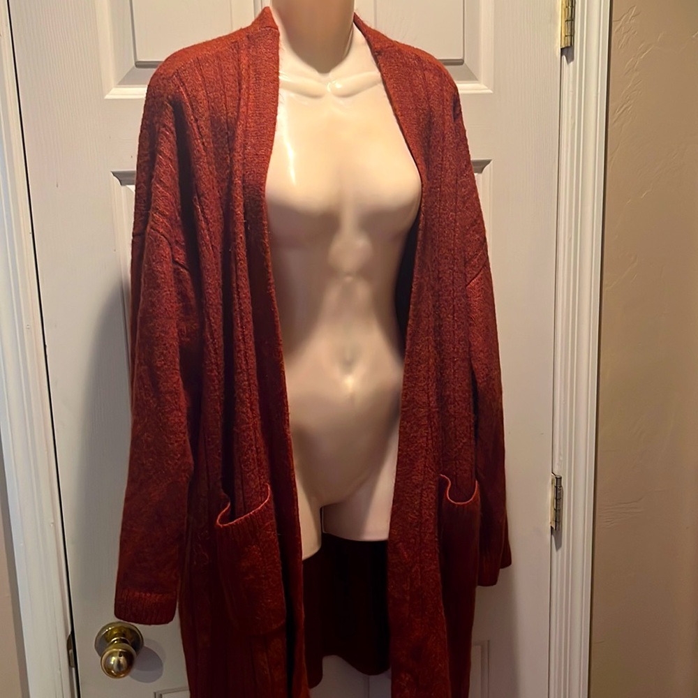 Women’s burgundy cardigan
